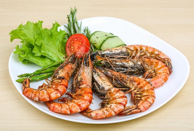 Grilled prawns