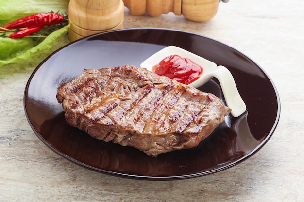 Grilled ribeye steak beef meat