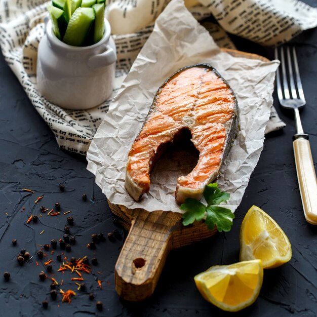 Trancio di salmone alla griglia