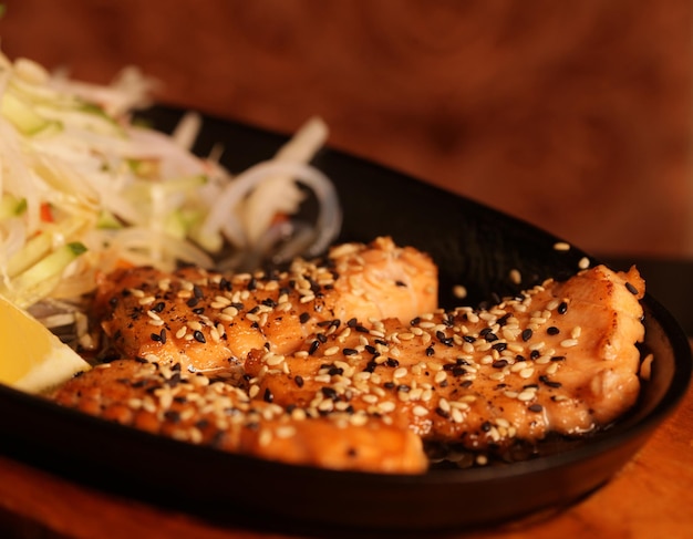 Grilled Salmon with fresh salad