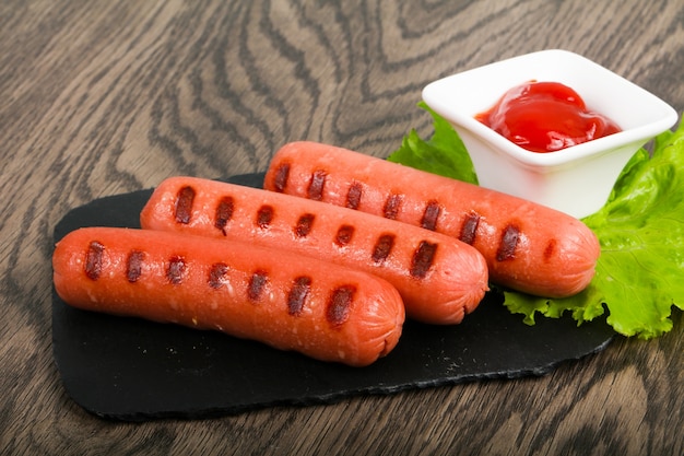 Grilled sausages