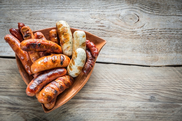 Grilled sausages