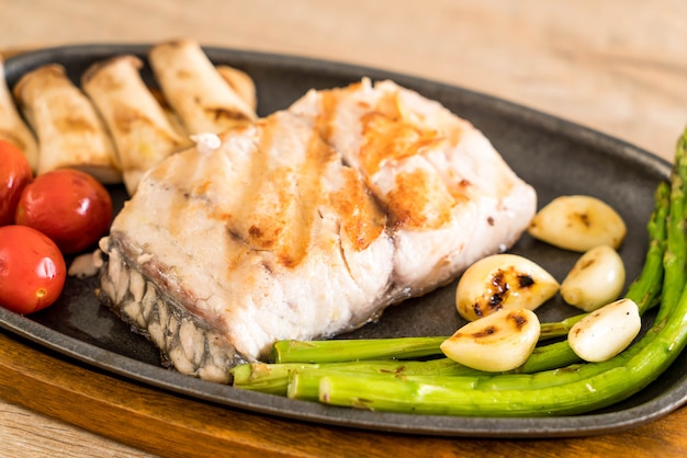 grilled snapper fish steak 