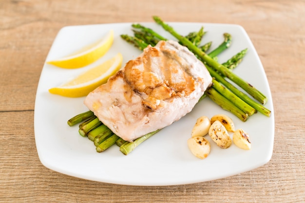 grilled snapper fish steak 