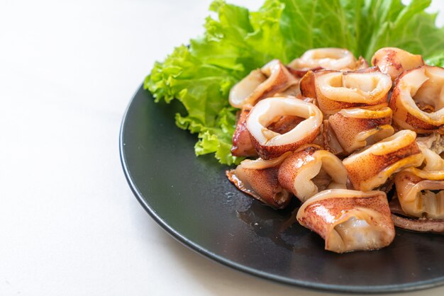 grilled squid on plate