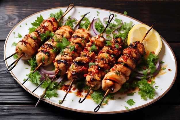 Grilled Squid Skewers