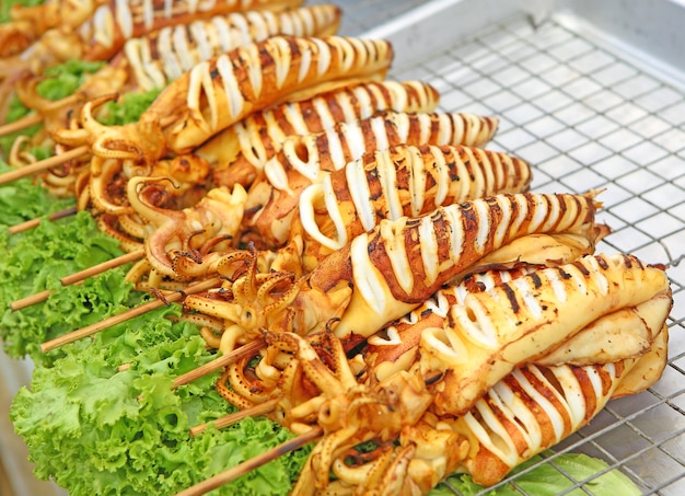 Grilled squid