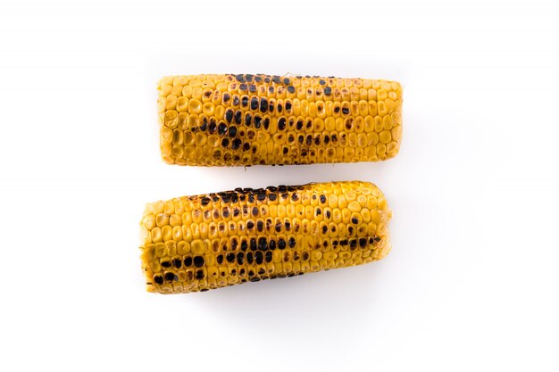 Grilled sweet corn isolated 