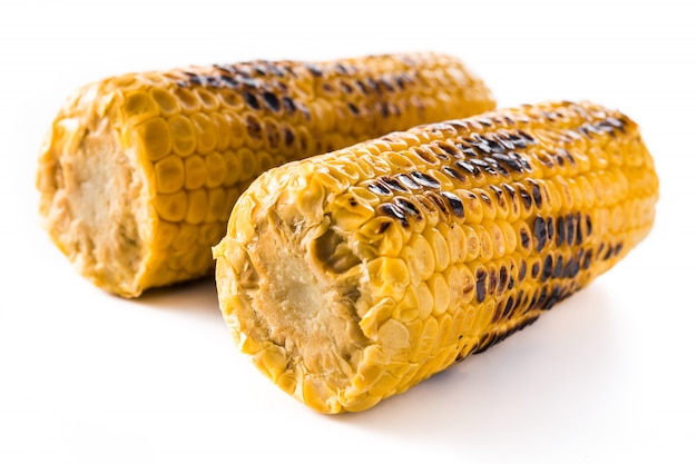 Grilled sweet corn isolated