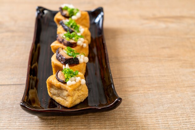 しいたけと金針きのこ焼き豆腐