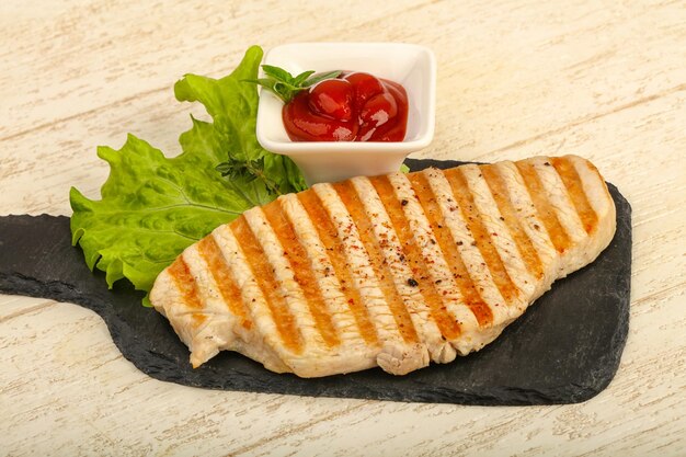 Grilled turkey steak