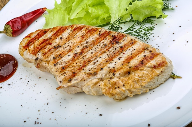 Grilled turkey steak