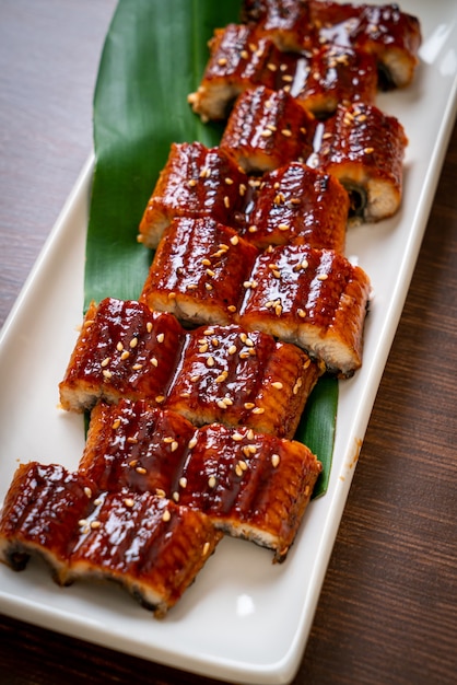 grilled unagi with sauce