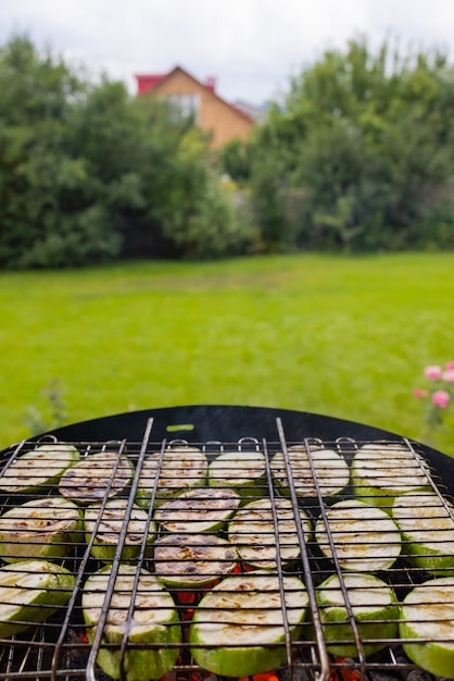 Grilled vegetables are baked to prepare an oriental dish peppers eggplant tomatoes ajap sandal imam ...