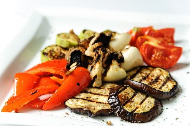 Grilled vegetables close-up.