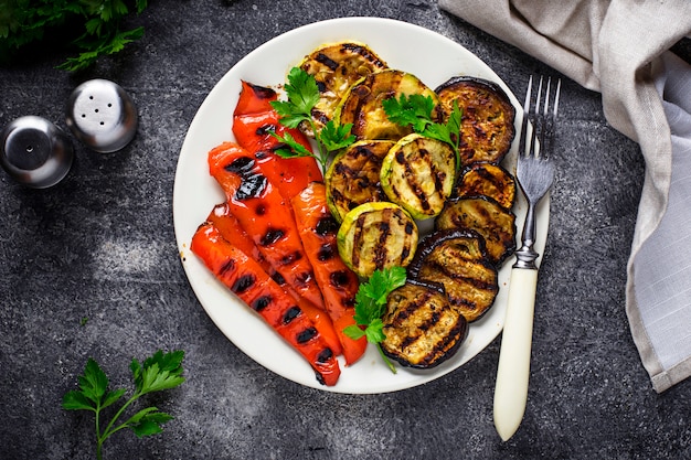 Grilled vegetables, Summer vegan food