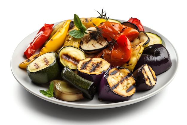 Grilled vegetables with bell peppers zucchini and eggplant