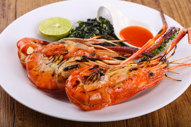 Grilled waterprawn