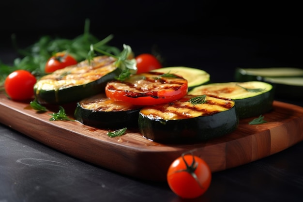 Grilled zucchini food Generate Ai