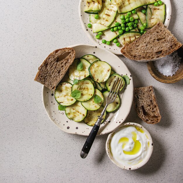 Insalata di zucchine grigliate