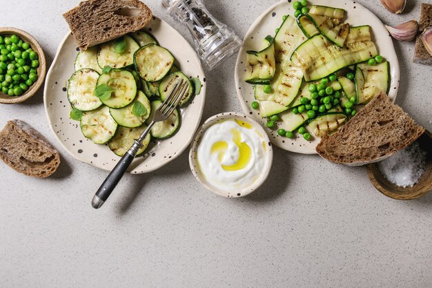 Insalata di zucchine grigliate