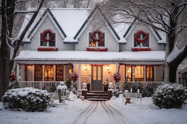 Grillig winterwonderland Een charmant, feestelijk versierd huis