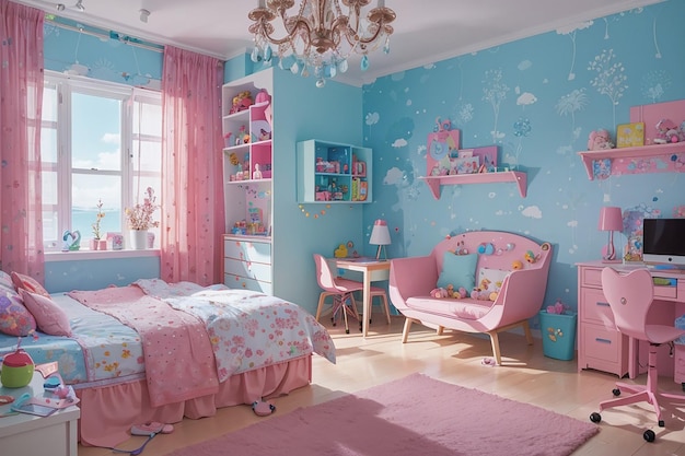 Grillig Wonderland kinderslaapkamer speels ontwerp