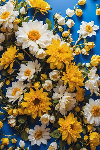 Grillige Daisy Zonnebloem Dandelion Naadloos portretpatroon voor een speelse sfeer met bloemen