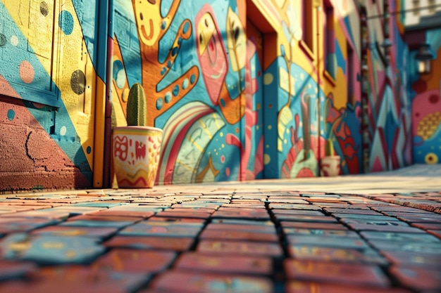 Grillige straatkunst verheldert stedelijke landschappen