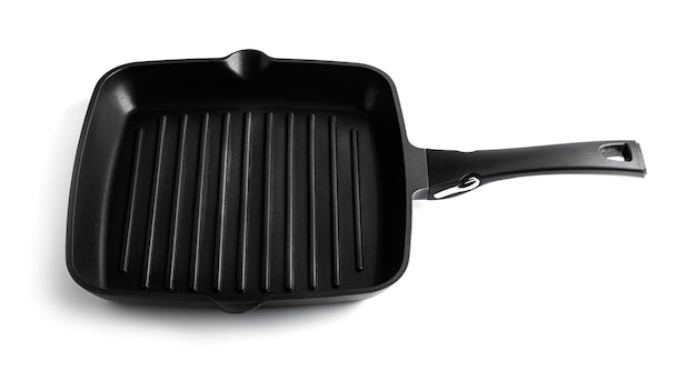 Grillpan op wit wordt geïsoleerd dat.