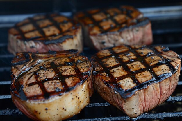 グリルトップ グランデュール 焼き豚や牛肉のステーキの写真