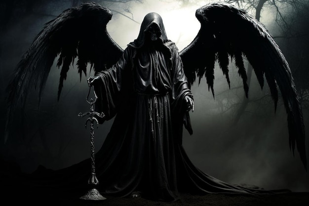 Photo grim reaper or angel of death