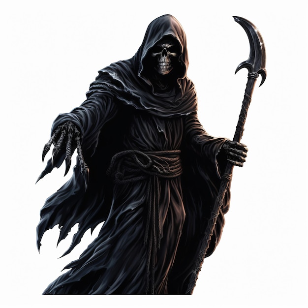 Grim Reaper clipart isolated on white background