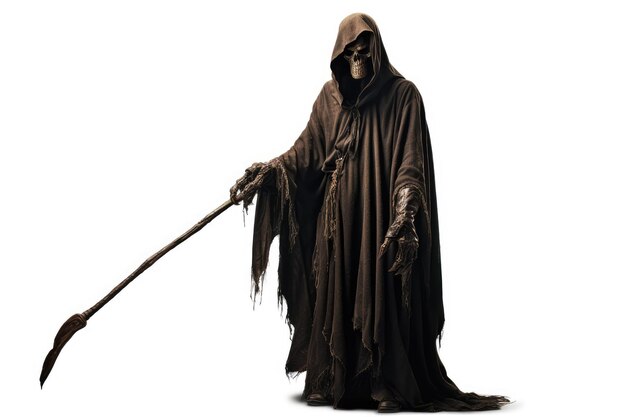 Grim Reaper isolated on white background