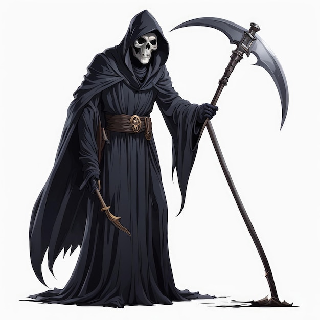 Photo a grim reaper on a white background