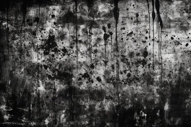 Gritty textured wall in black and white Generative AI