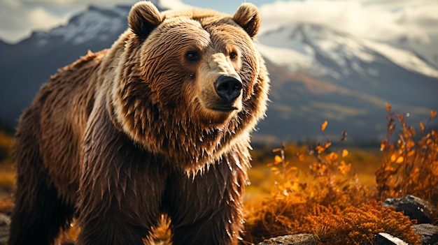 Grizzly bear beauty in nature