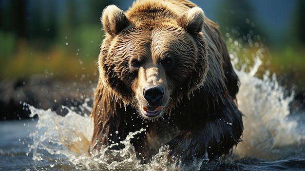 Grizzly Bear Fishing in Alaska