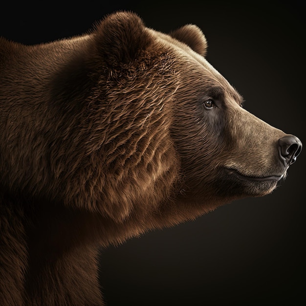 Grizzly beer portret ultra realistische generatieve Ai