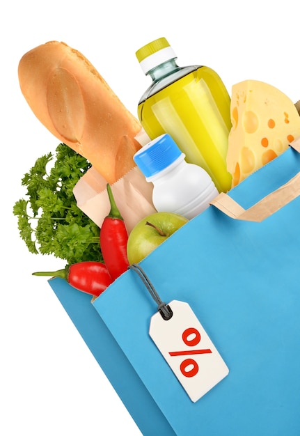 Grocery bag isolated on white background