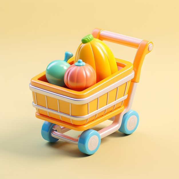 Grocery Delight Miniature Cart