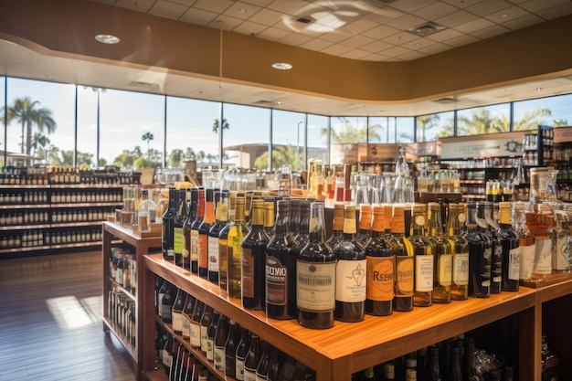 Grocery Stores Wine And Spirits Section Generative AI
