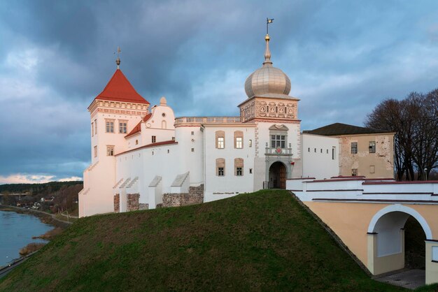 Grodno Old Castle Grodno Upper Castle on the banks of the Neman River on a sunny day Grodno Belarus