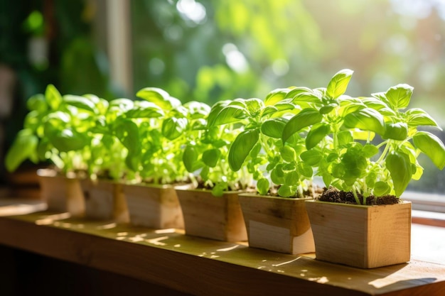 Groeiende planten in pot