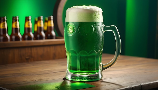 Groen bier van Saint Patrick