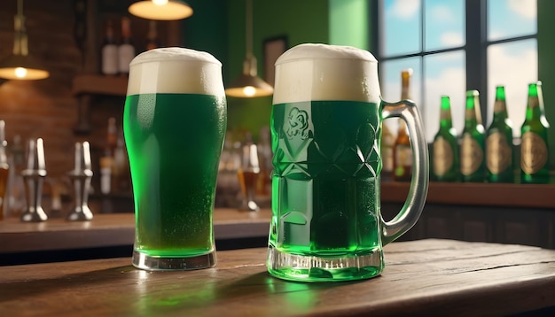 Groen bier van Saint Patrick
