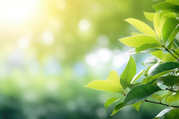 Groen blad in de tuin een natuurlijke zomer achtergrond