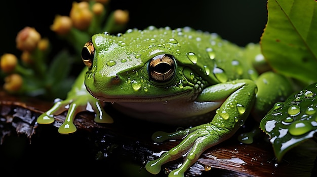 Groen bos van een liefdevol karakter diep verbindingsblad van de toekomst