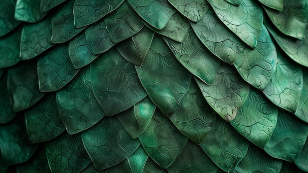 Groen draak schaal patroon close-up luxe achtergrond textuur voor behang