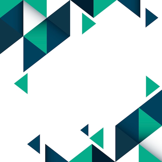 Groen en blauw driehoekig ontwerpelement